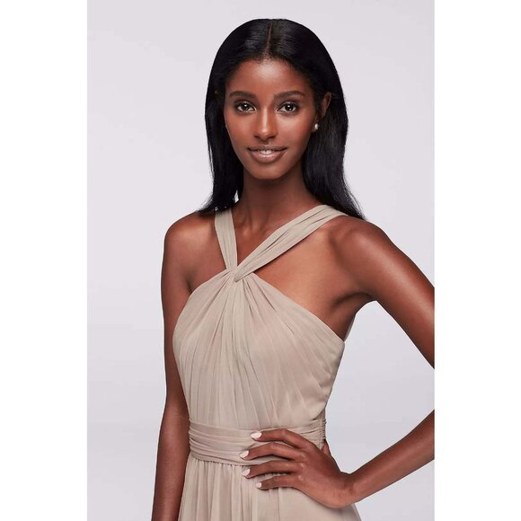 David's Bridal Y-Neck Long Mesh Dress STYLE# W11173 SPA size 6 - Picture 9 of 10